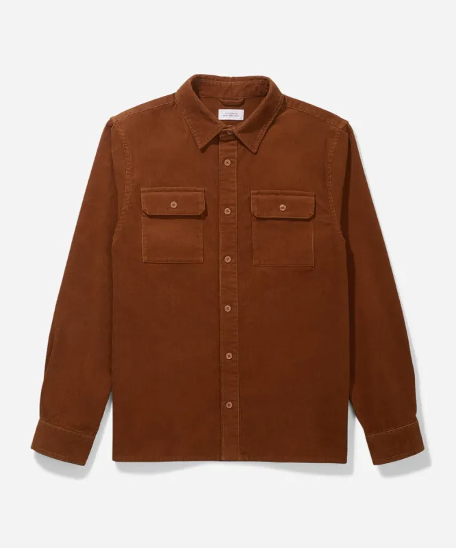 Nolan Washed Cord Long Sleeve Shirt sold by Saturdays New York City