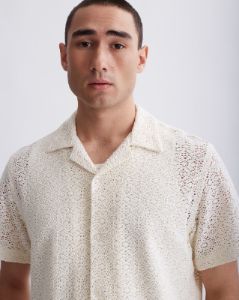 Canty Cotton Mesh Short Sleeve Shirt sold by Saturdays New York City