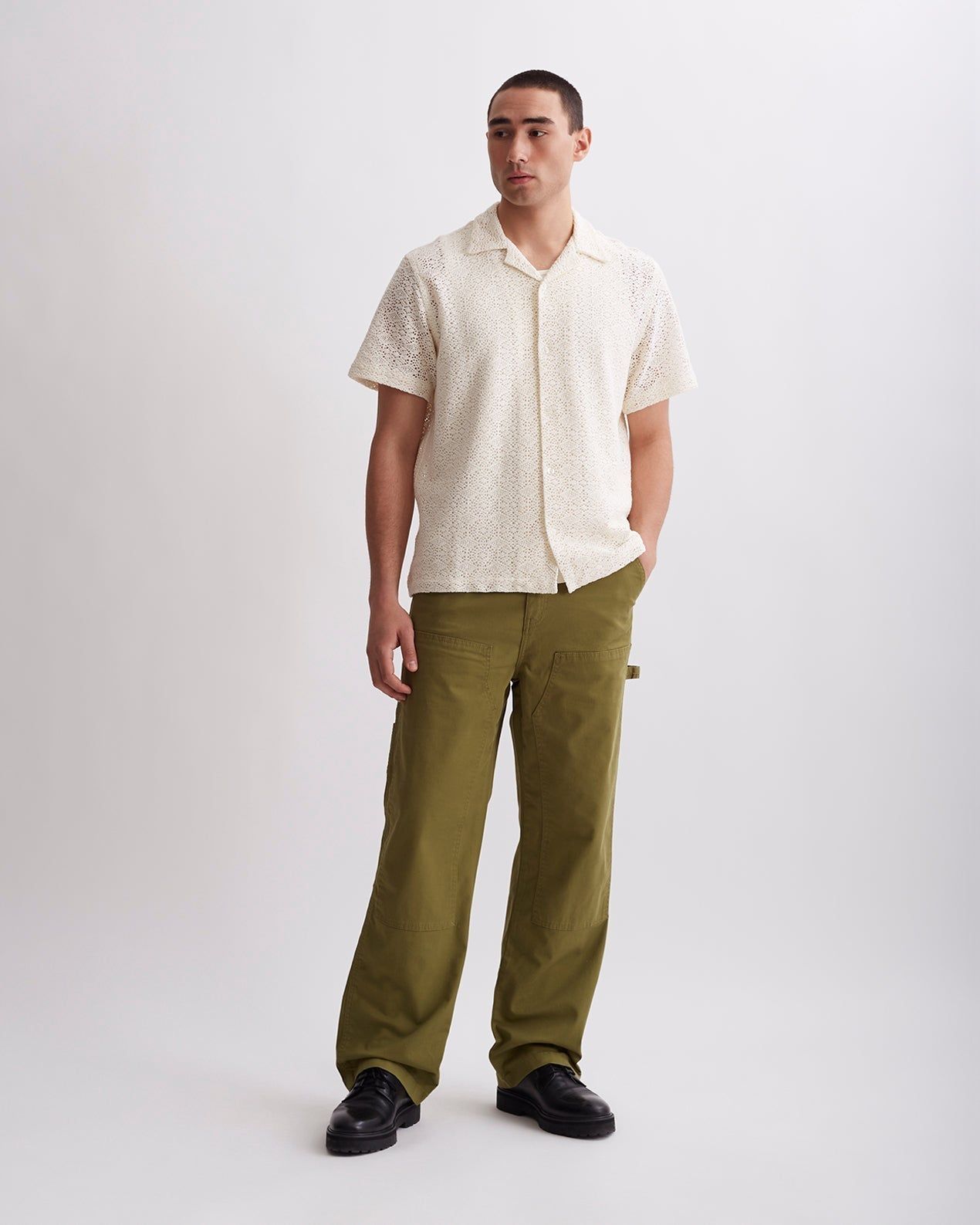 Canty Cotton Mesh Short Sleeve Shirt sold by Saturdays New York City product image thumbnail 5