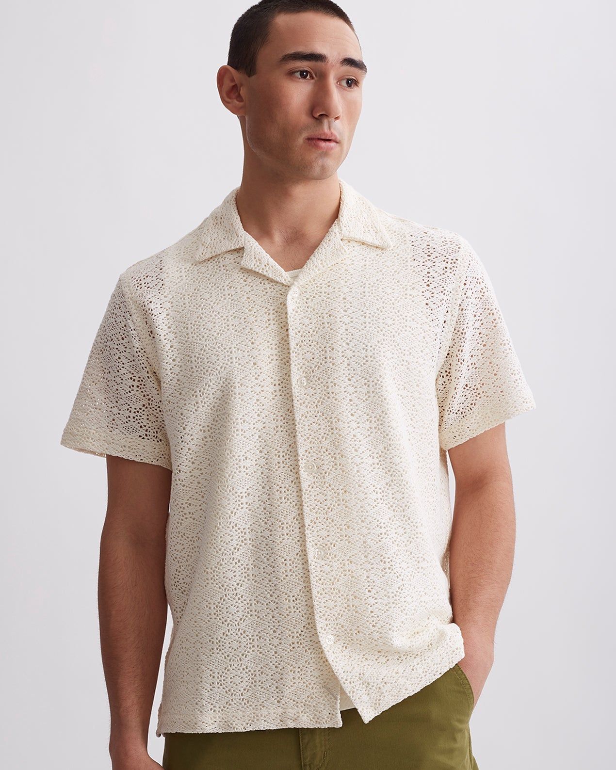 Canty Cotton Mesh Short Sleeve Shirt sold by Saturdays New York City product image thumbnail 2