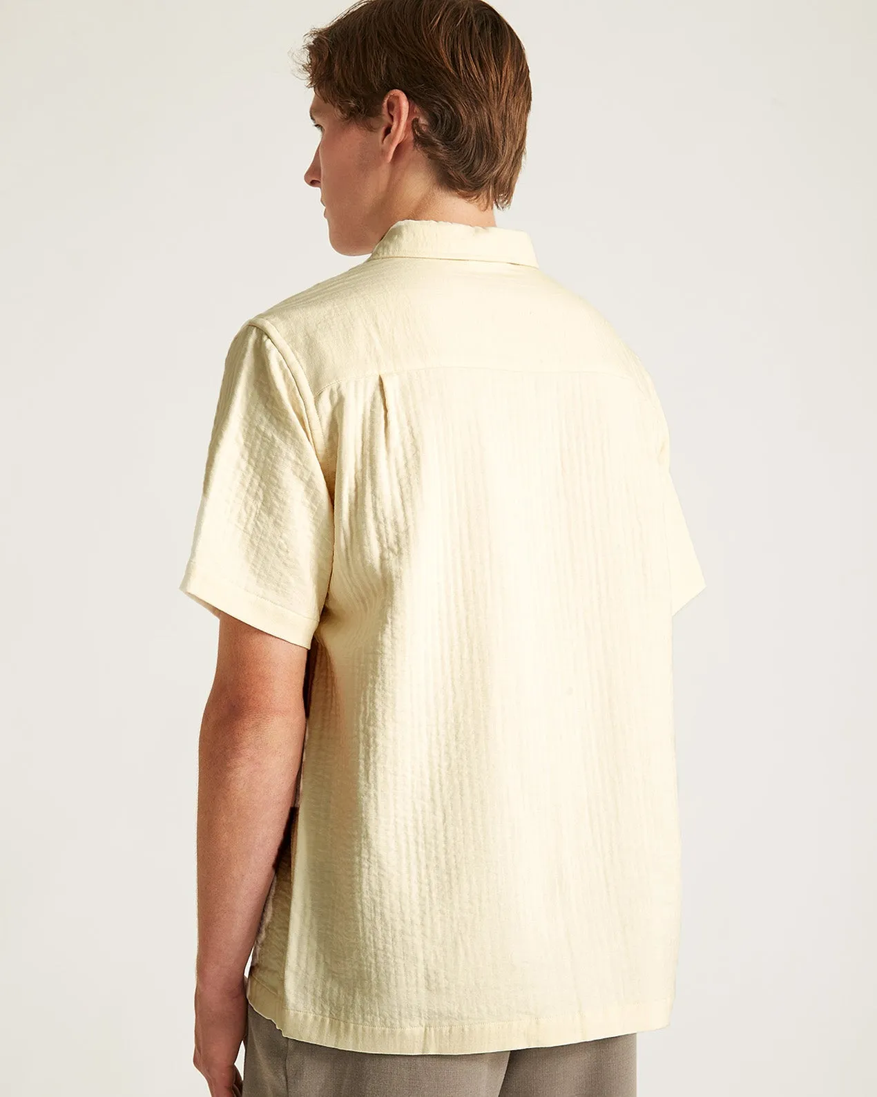 Bruce Double Layer Crinkle Short Sleeve Shirt sold by Saturdays New York City product image thumbnail 4