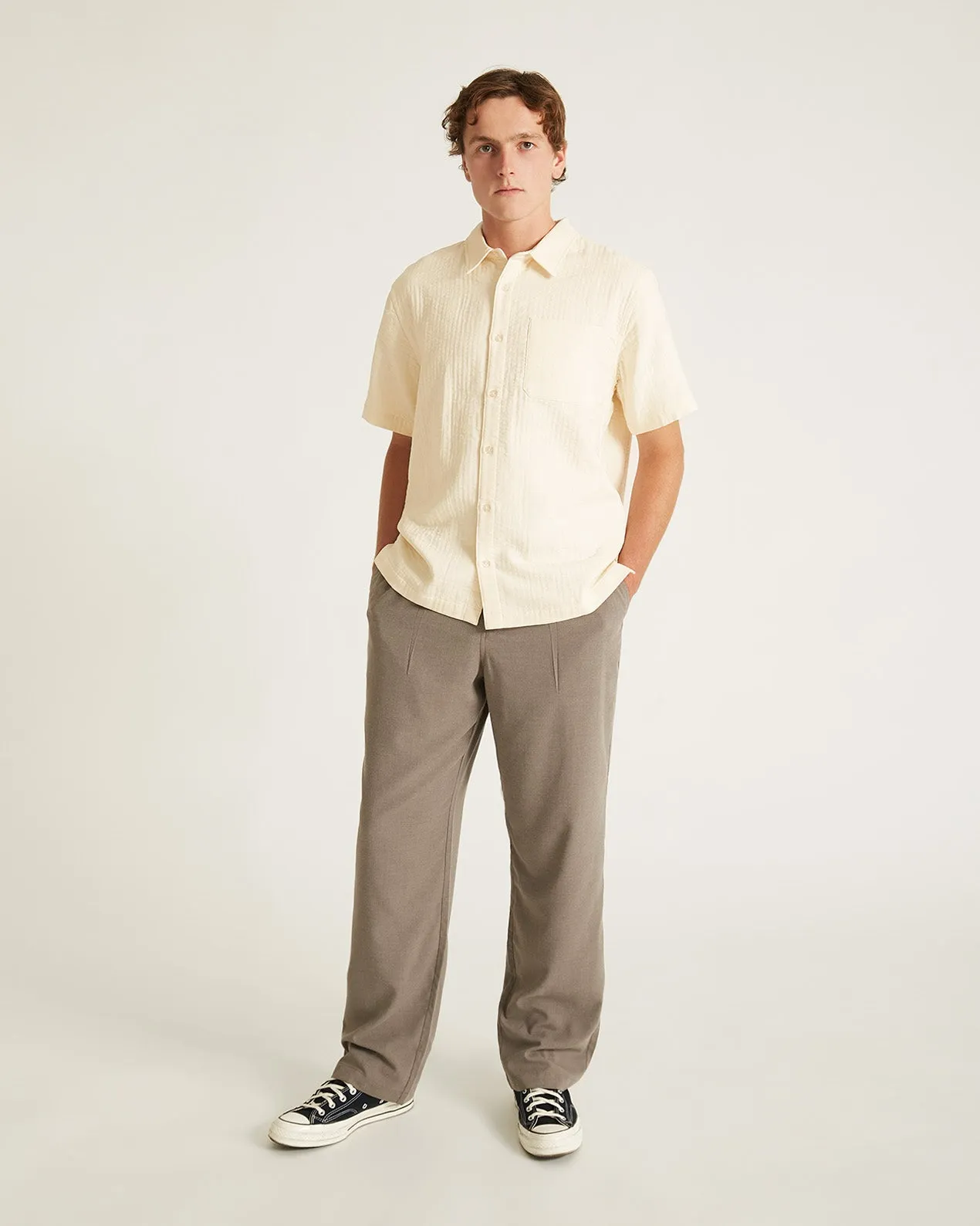 Bruce Double Layer Crinkle Short Sleeve Shirt sold by Saturdays New York City product image thumbnail 2