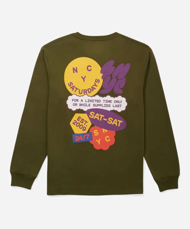 SNYC Sticker Pack Long Sleeve Tee sold by Saturdays New York City