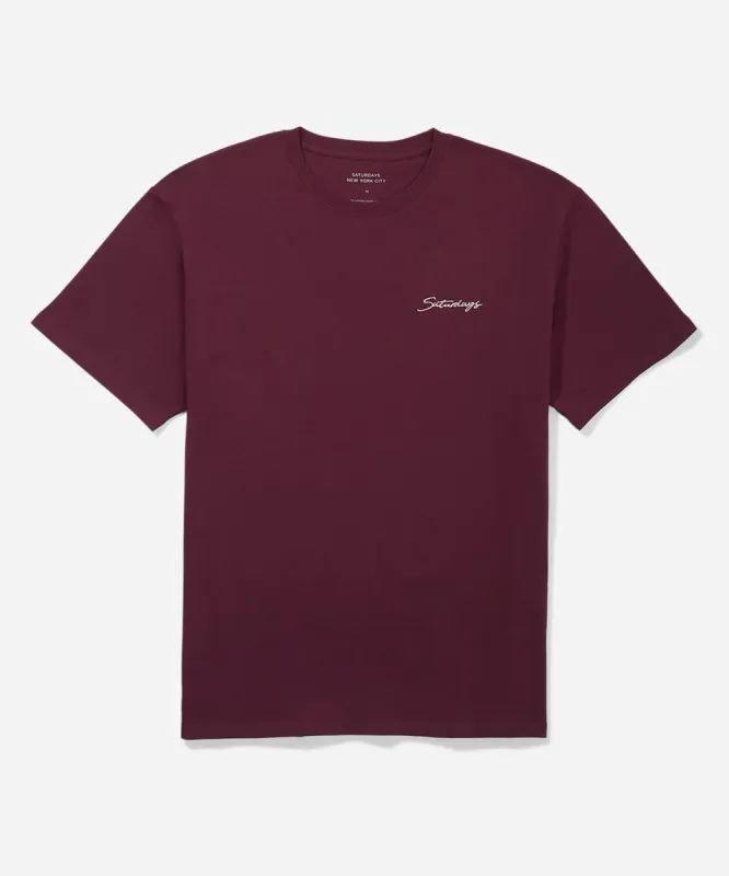 Chain Script Embroidered Short Sleeve Tee sold by Saturdays New York City