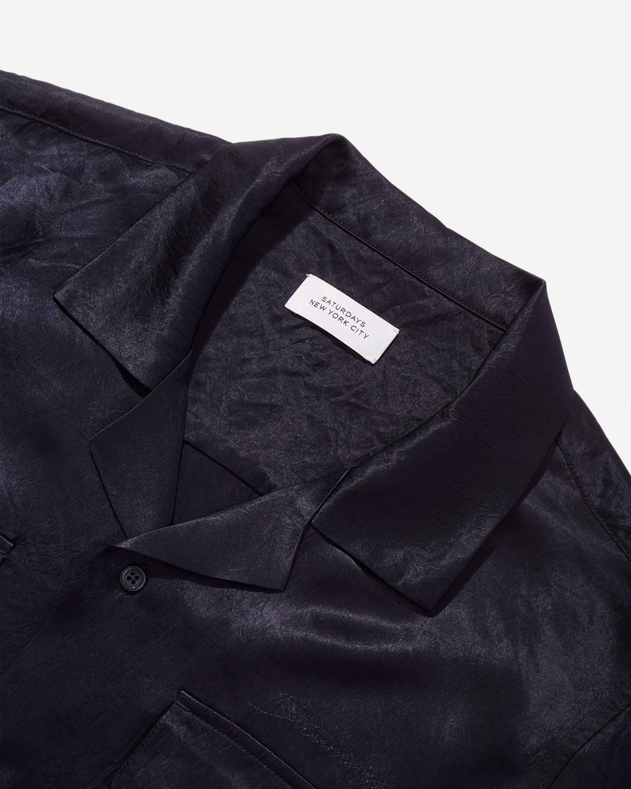 Canty Crinkled Satin Short Sleeve Shirt sold by Saturdays New York City product image thumbnail 2