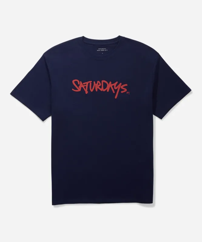 Signature Logo Standard Short Sleeve Tee sold by Saturdays New York City