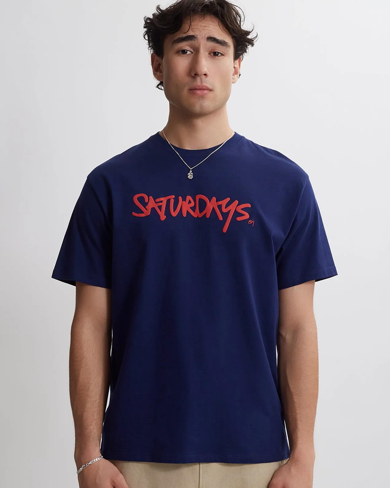 Signature Logo Standard Short Sleeve Tee sold by Saturdays New York City product image thumbnail 2