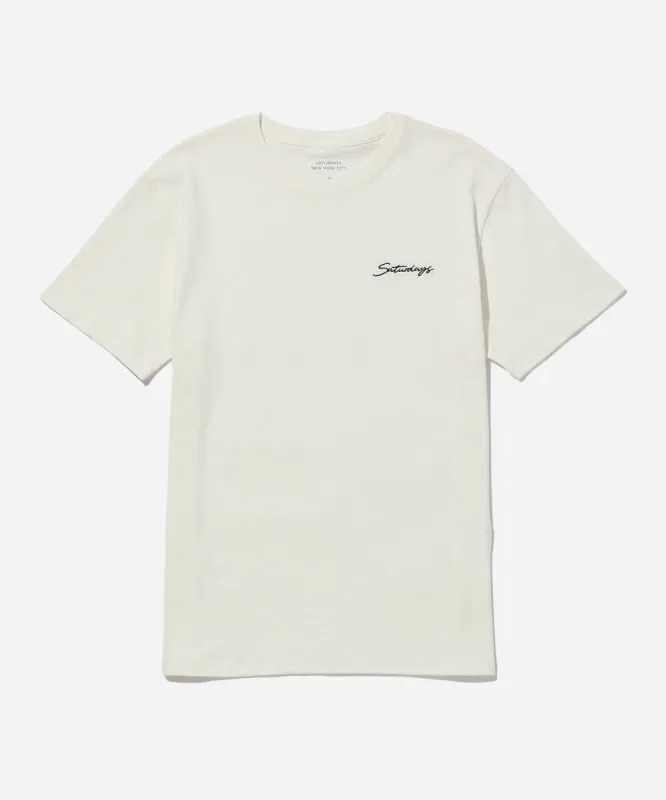 Cotton Slub Script Short Sleeve Tee sold by Saturdays New York City