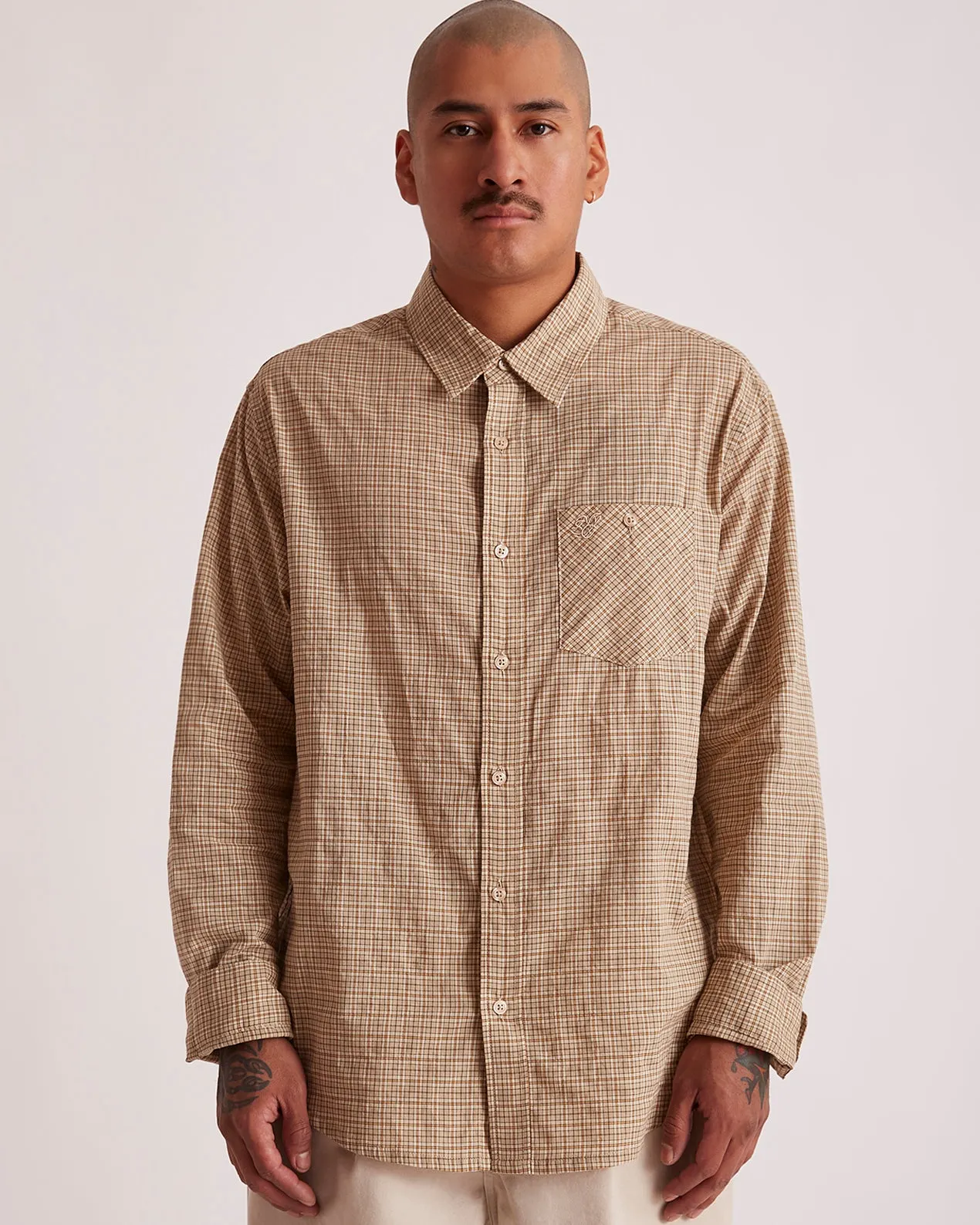 Luis Check LS Shirt sold by Saturdays New York City product image thumbnail 3