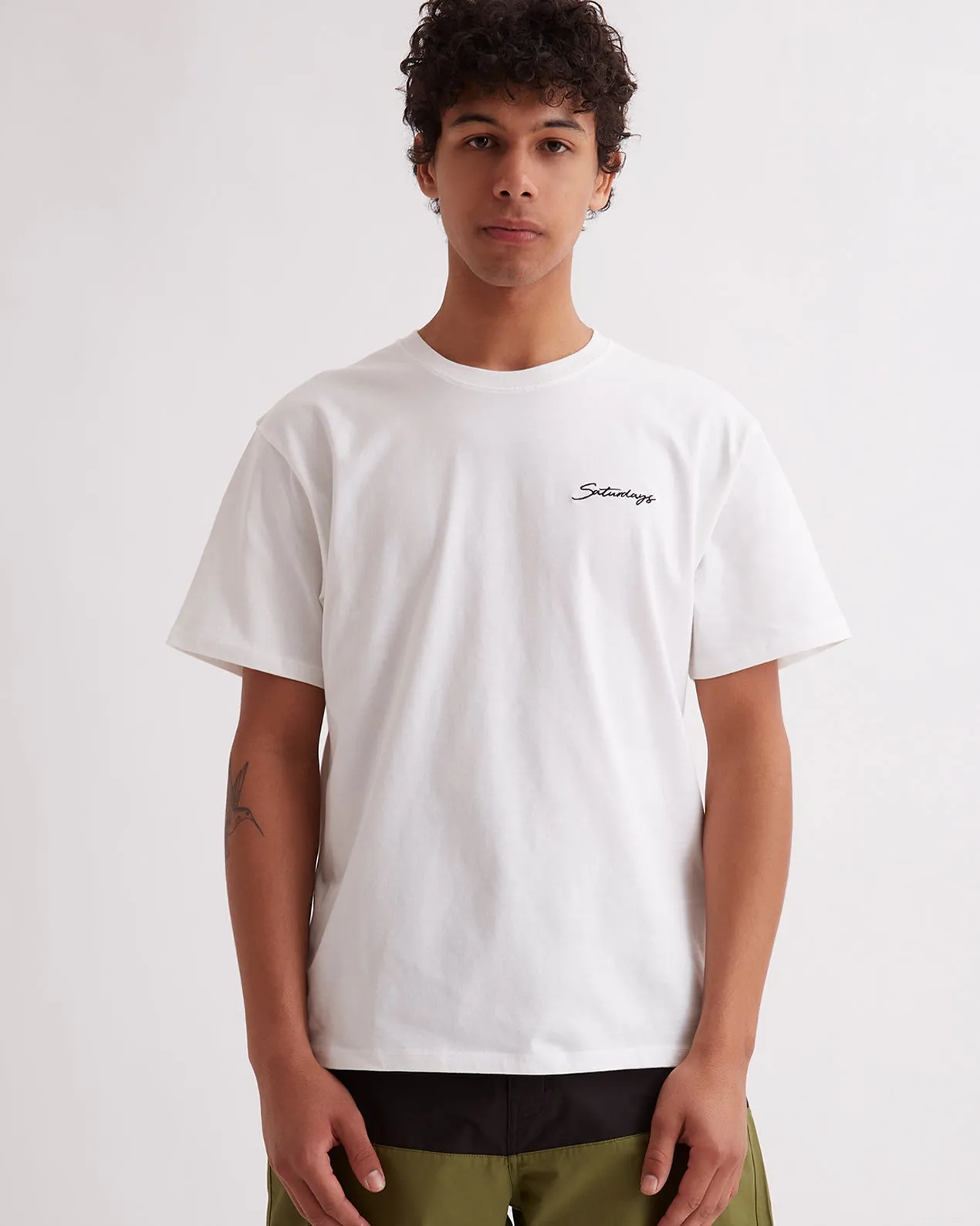 Script Embroidered SS Tee sold by Saturdays New York City product image thumbnail 3