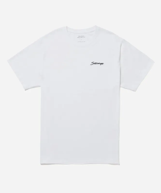 Script Embroidered SS Tee sold by Saturdays New York City