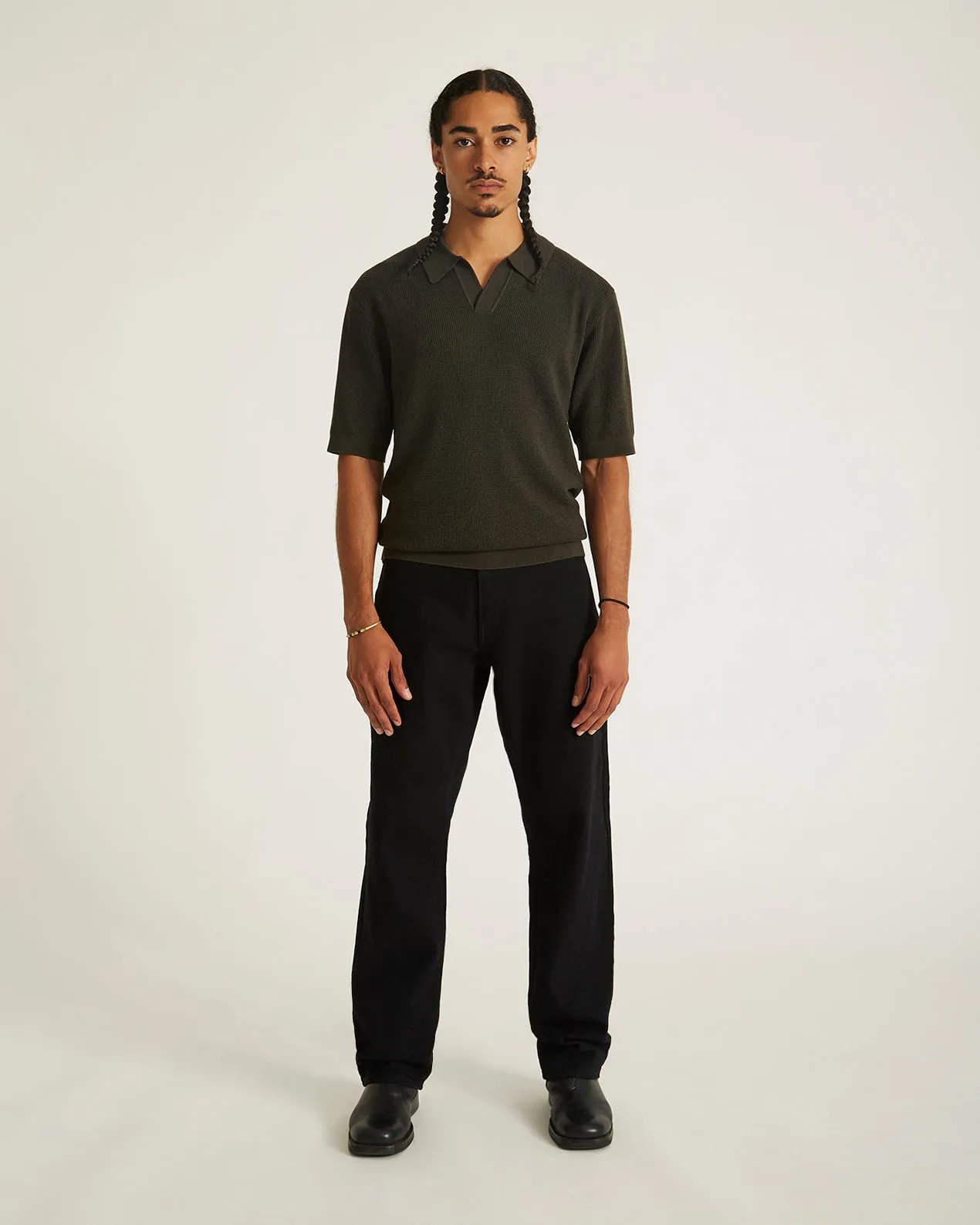 Alex Merino Wool Open Placket Polo sold by Saturdays New York City product image thumbnail 2