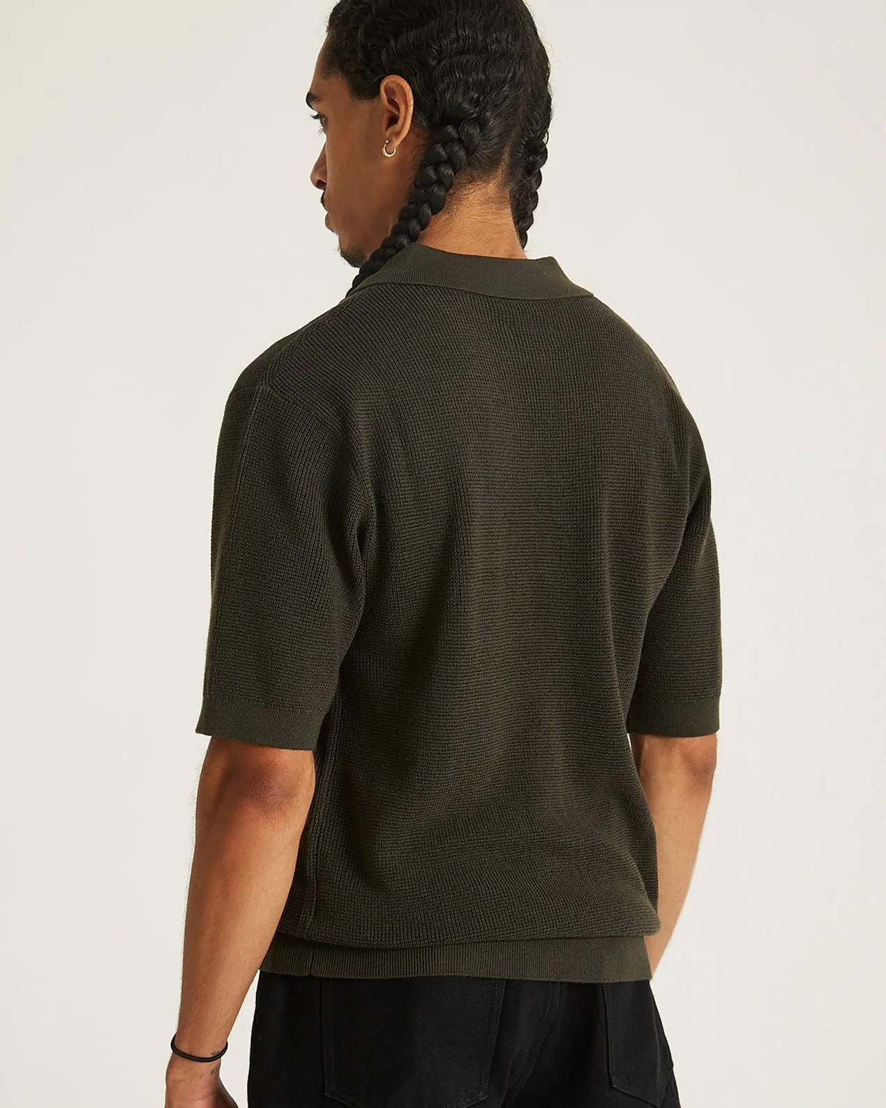Alex Merino Wool Open Placket Polo sold by Saturdays New York City product image thumbnail 4