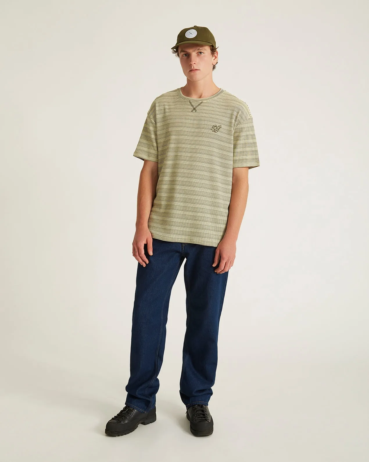 Striped Waffle Relaxed SS Tee sold by Saturdays New York City product image thumbnail 2