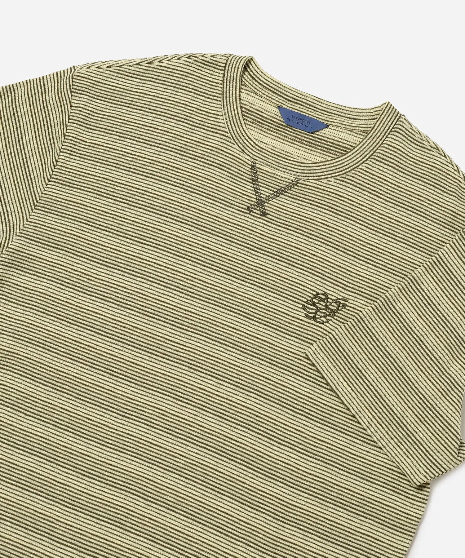 Striped Waffle Relaxed SS Tee sold by Saturdays New York City product image thumbnail 5