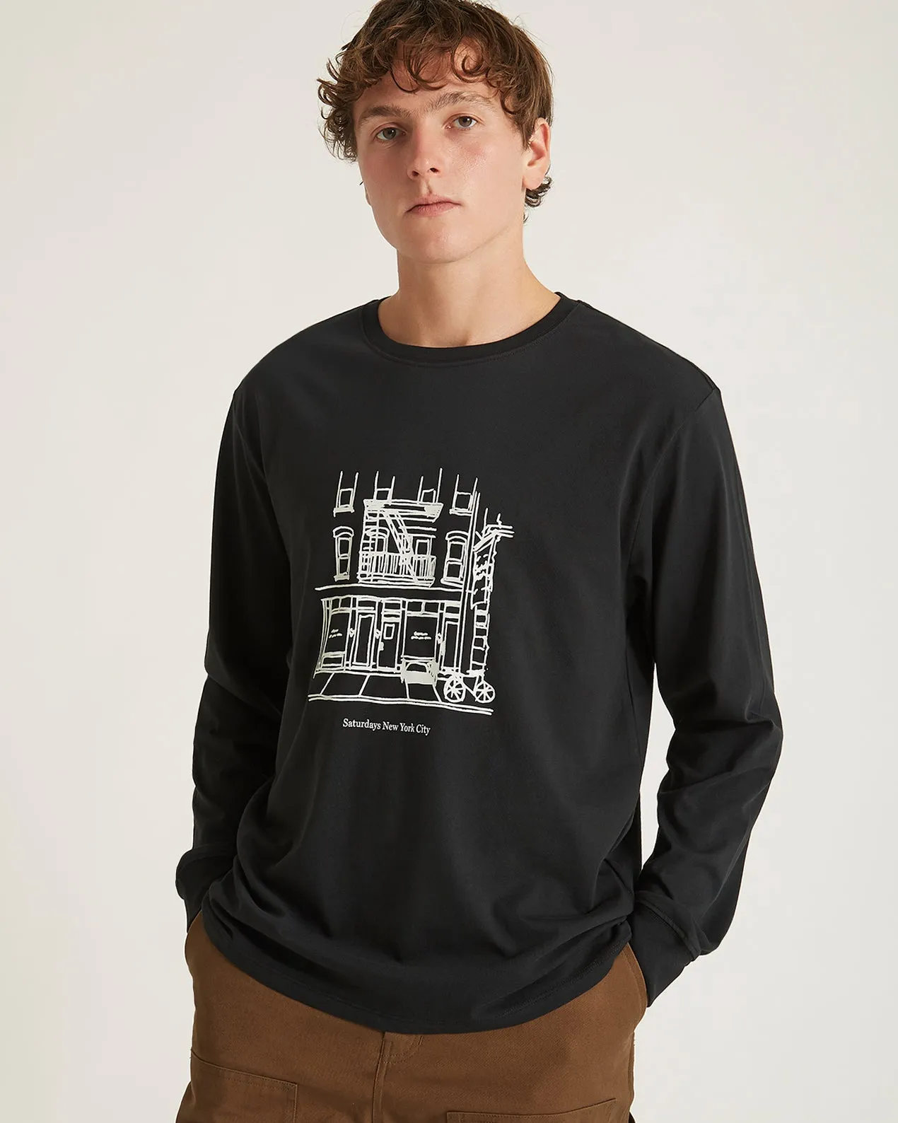 Cafe Standard LS Tee sold by Saturdays New York City product image thumbnail 3