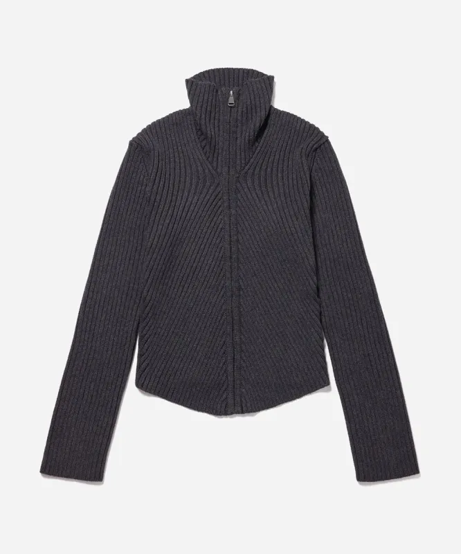 Leah Cashmere Zip Sweater sold by Saturdays New York City