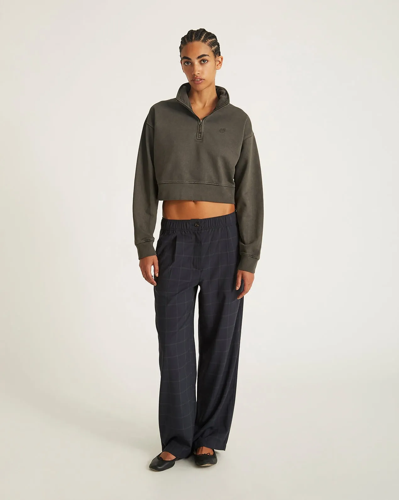 Eldridge Fundamental Cropped Quarter Zip sold by Saturdays New York City product image thumbnail 2