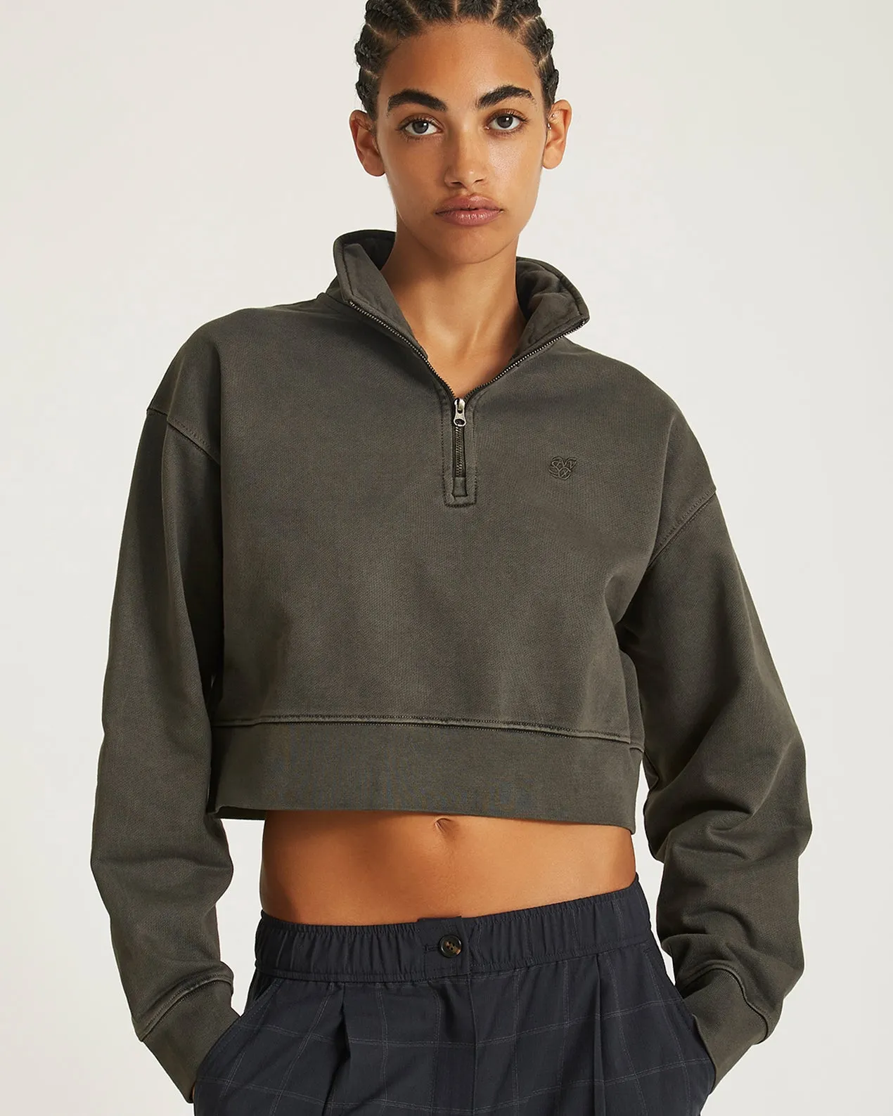 Eldridge Fundamental Cropped Quarter Zip sold by Saturdays New York City product image thumbnail 3