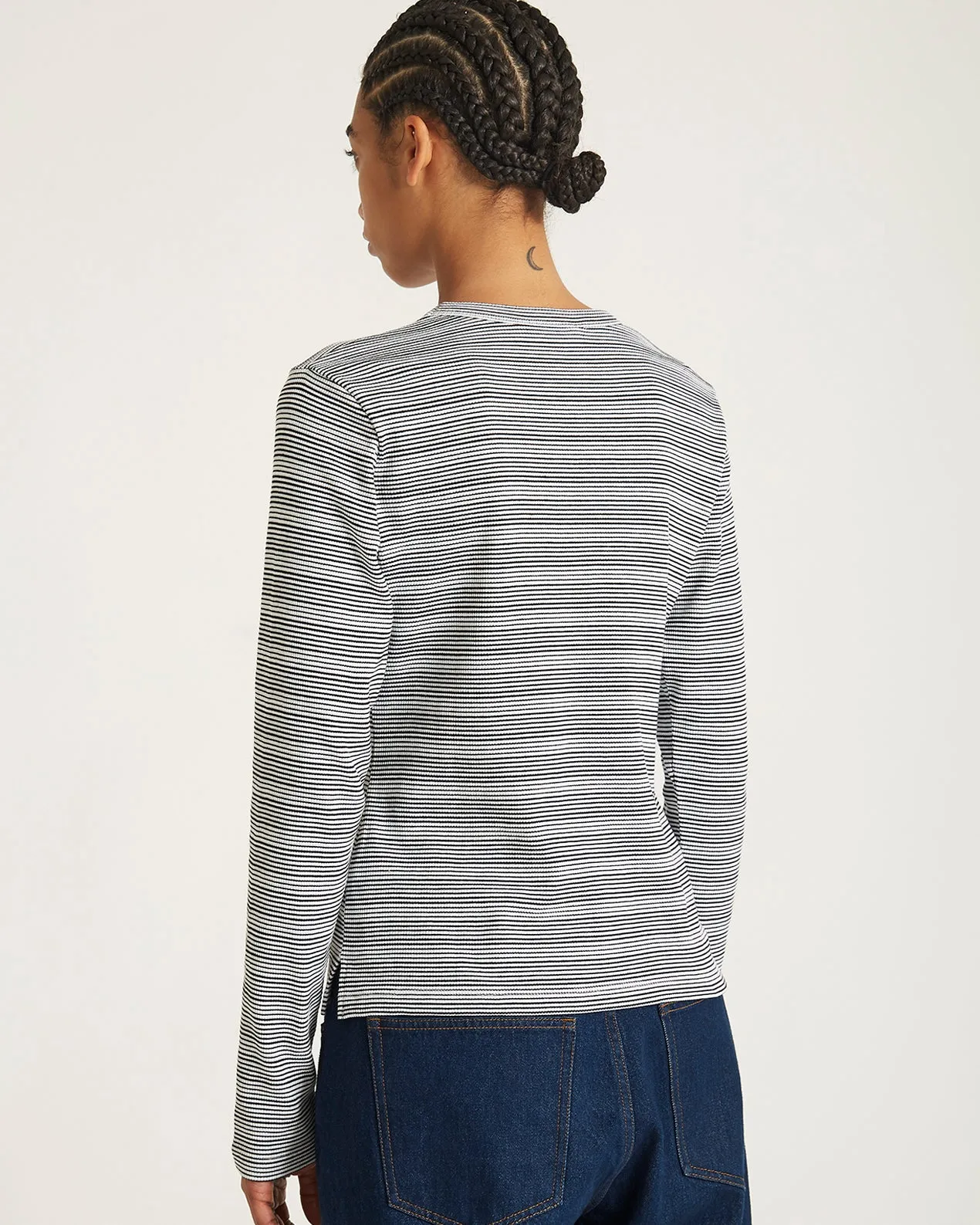 Striped Waffle LS Tee sold by Saturdays New York City product image thumbnail 4