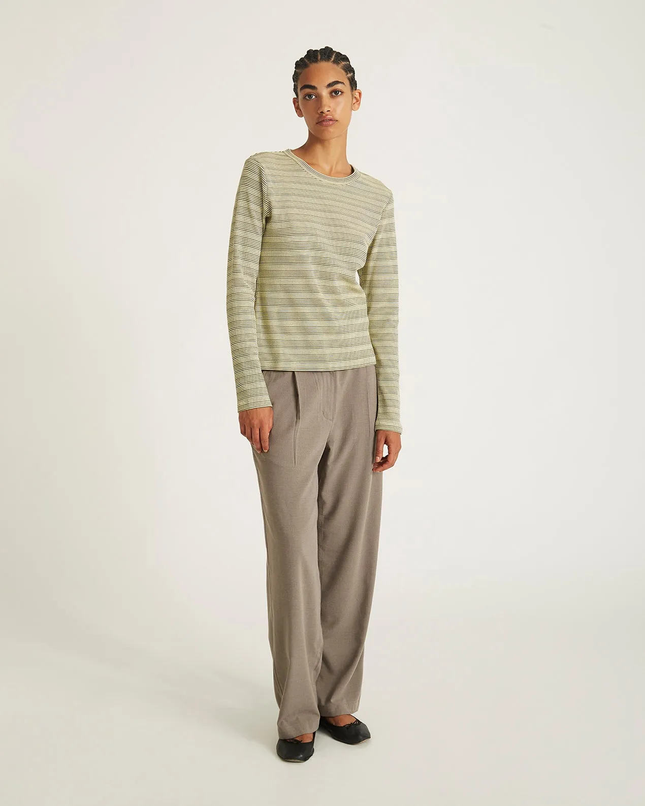 Striped Waffle LS Tee sold by Saturdays New York City product image thumbnail 2