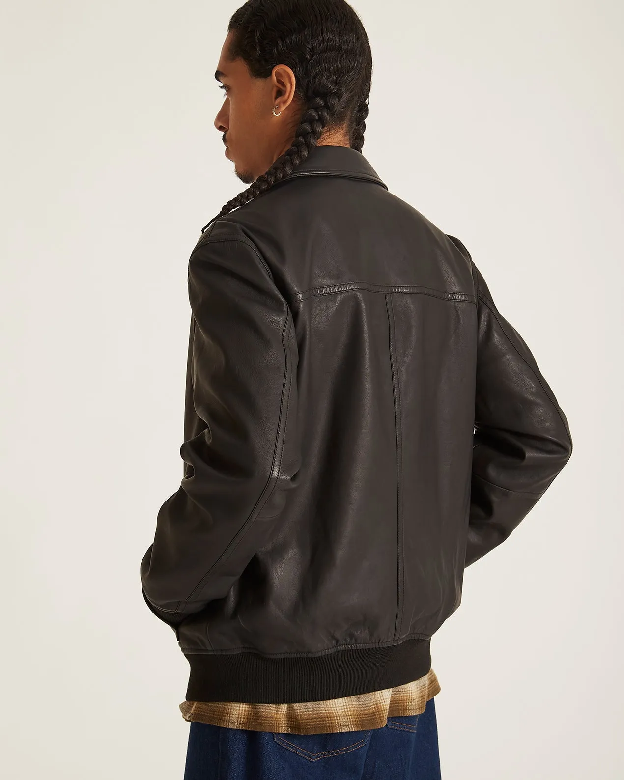 Tunstall Leather Jacket sold by Saturdays New York City product image thumbnail 4