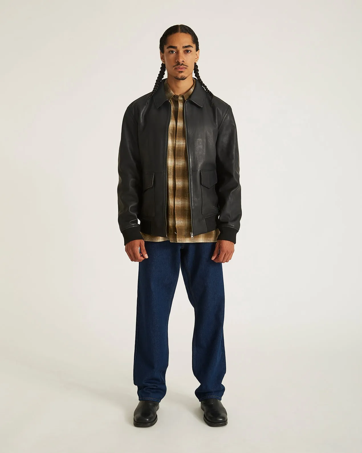 Tunstall Leather Jacket sold by Saturdays New York City product image thumbnail 2