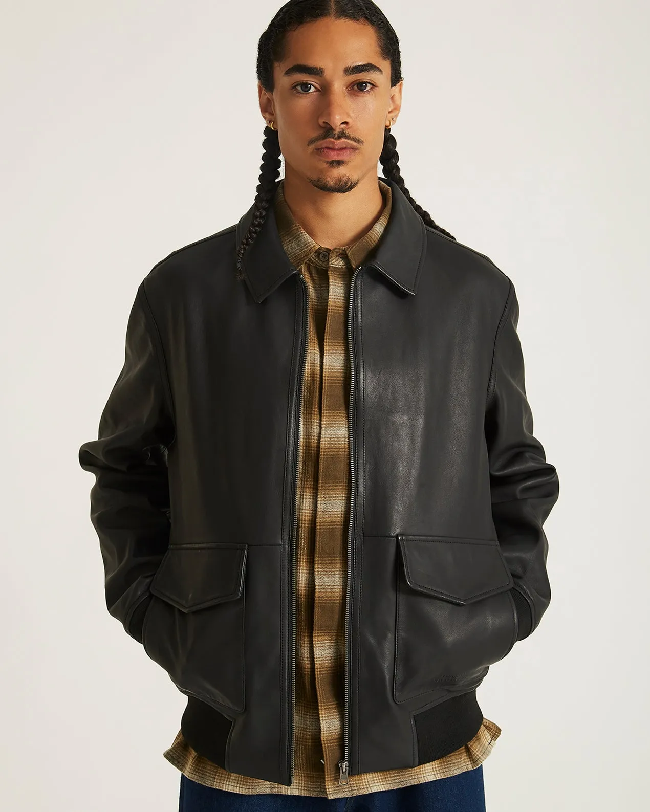 Tunstall Leather Jacket sold by Saturdays New York City product image thumbnail 3