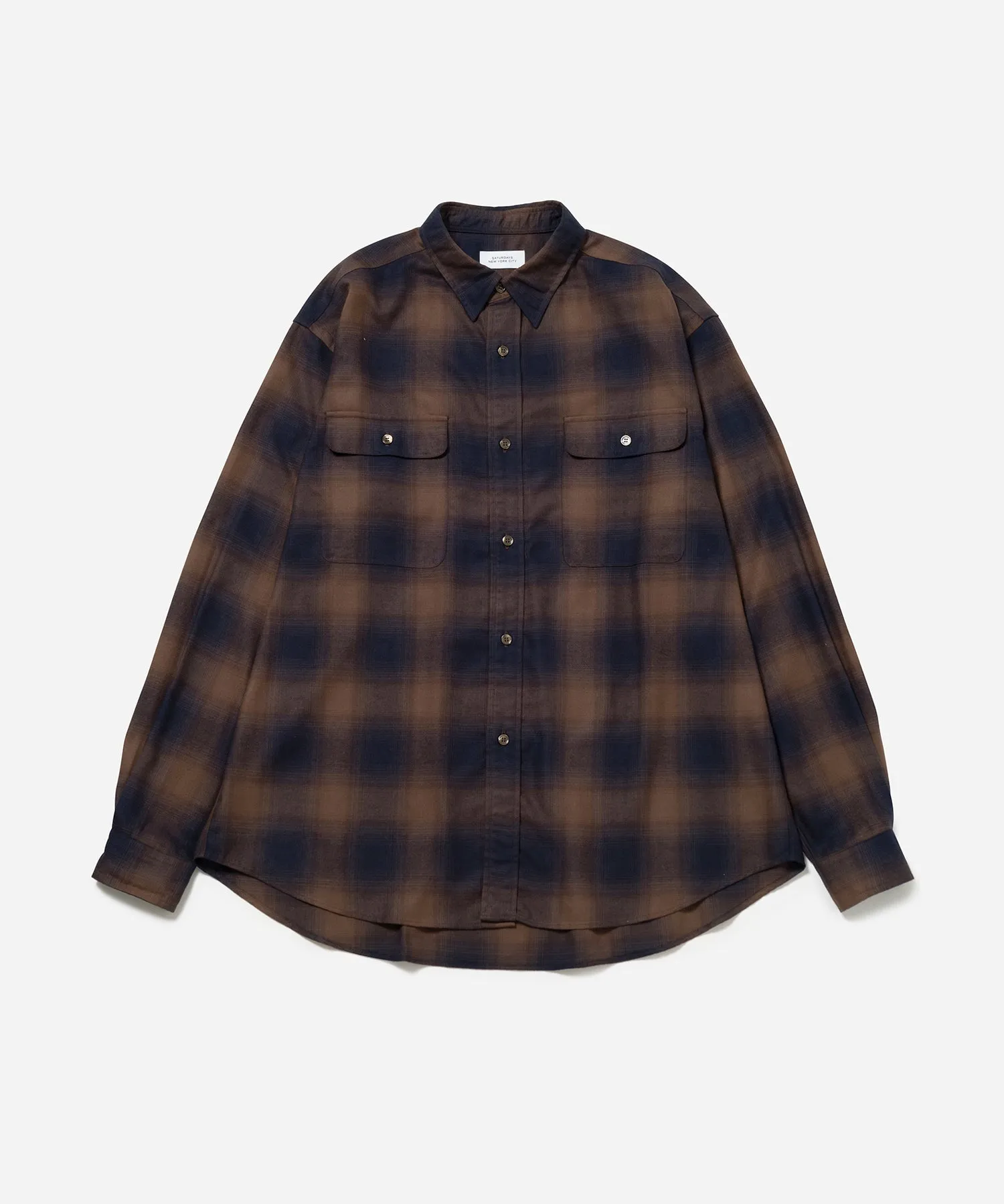Ombre Check Work Shirt sold by Saturdays New York City
