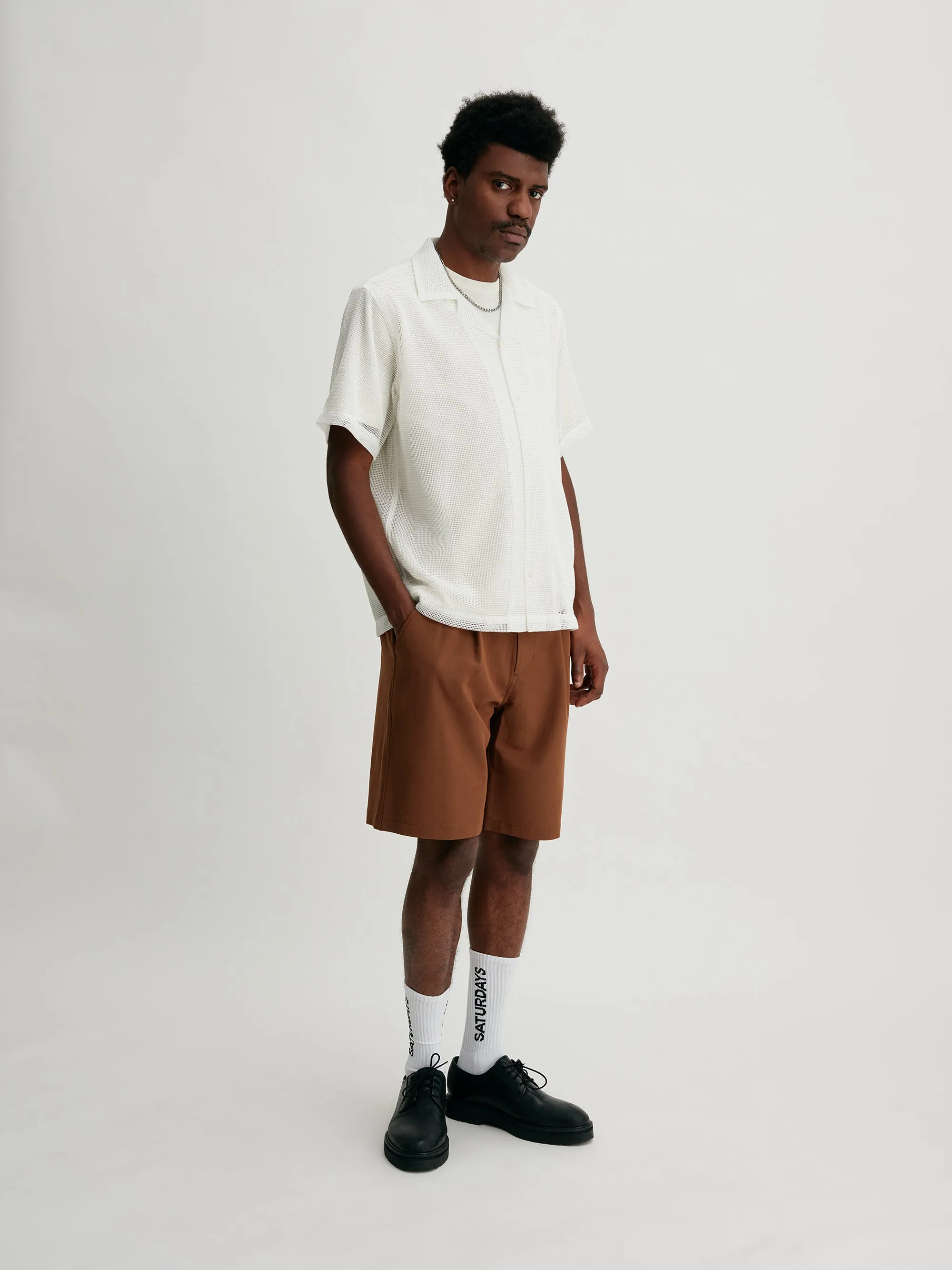 Canty Mesh Short Sleeve Shirt sold by Saturdays New York City product image thumbnail 2