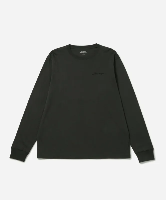 Script Embroidered LS Tee sold by Saturdays New York City