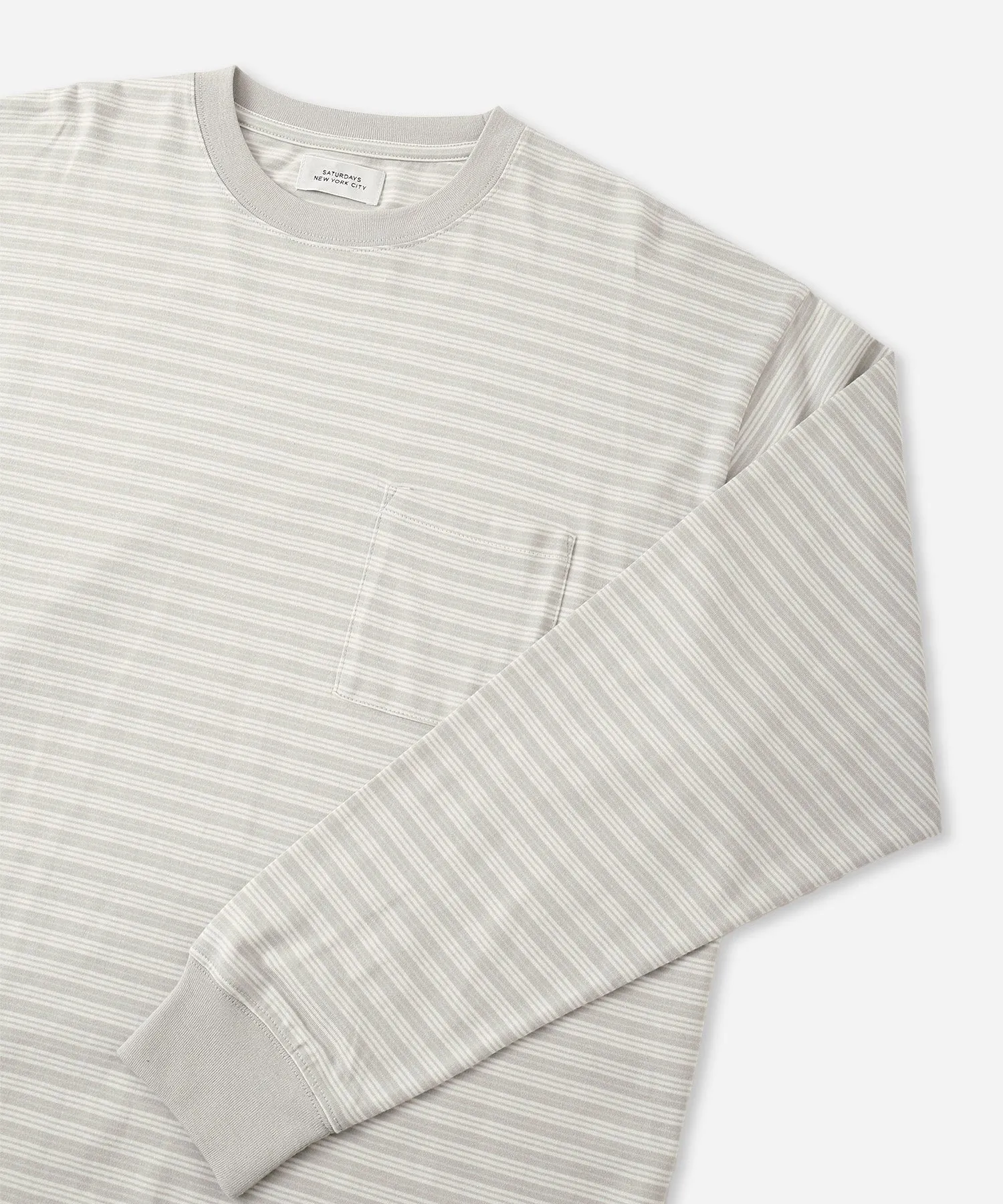 Multi Border Relaxed LS Tee sold by Saturdays New York City product image thumbnail 3