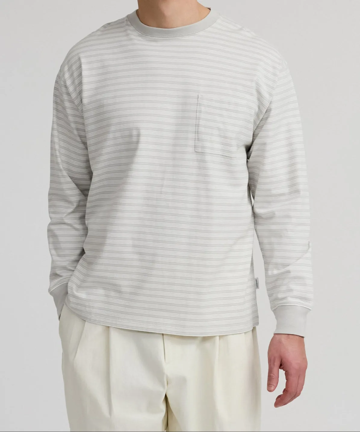 Multi Border Relaxed LS Tee sold by Saturdays New York City product image thumbnail 2