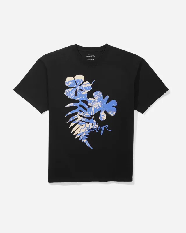 Marbled Leaf Relaxed Short Sleeve Tee sold by Saturdays New York City
