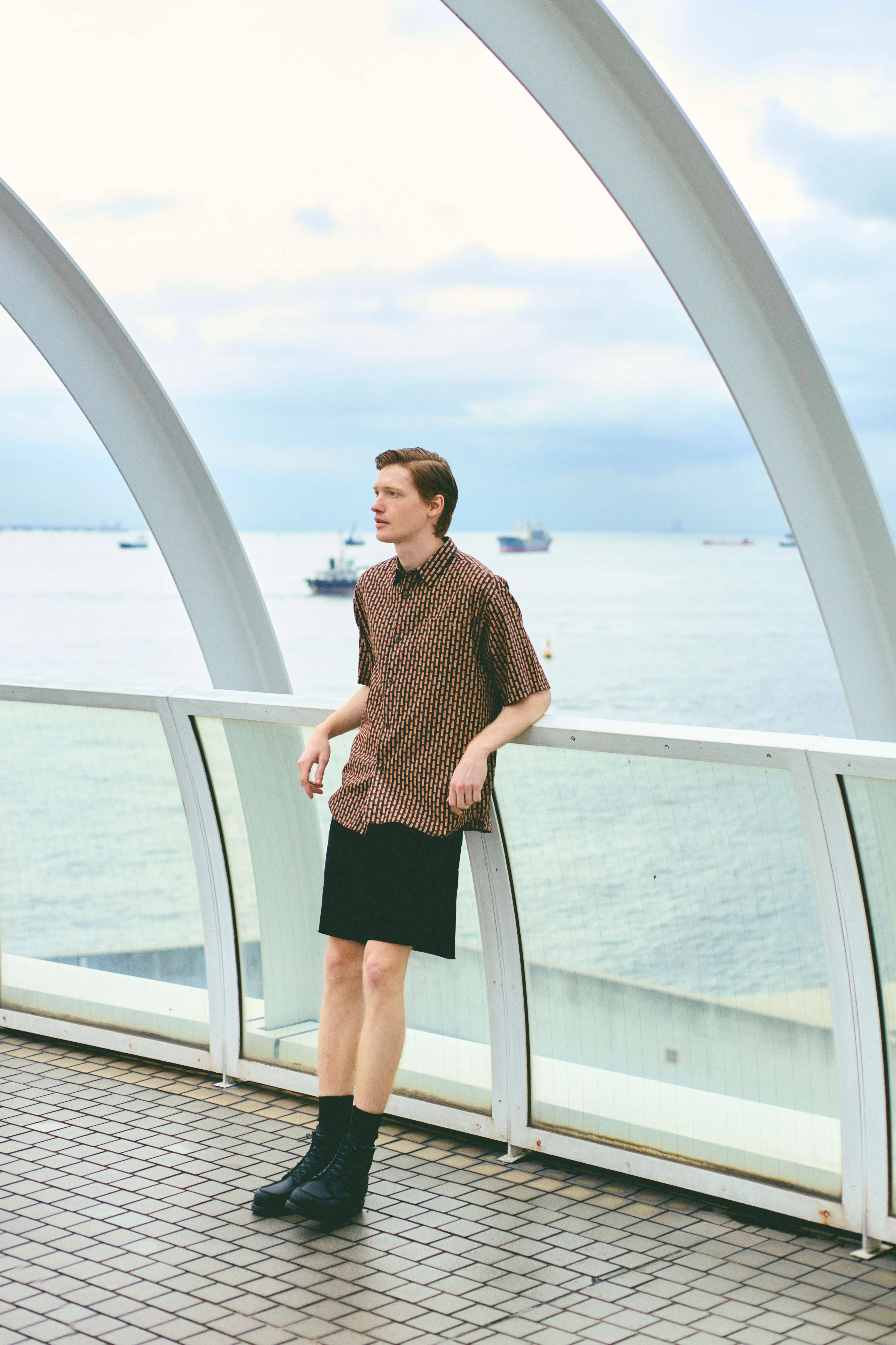 Bruce Broken Stripe SS Shirt sold by Saturdays New York City