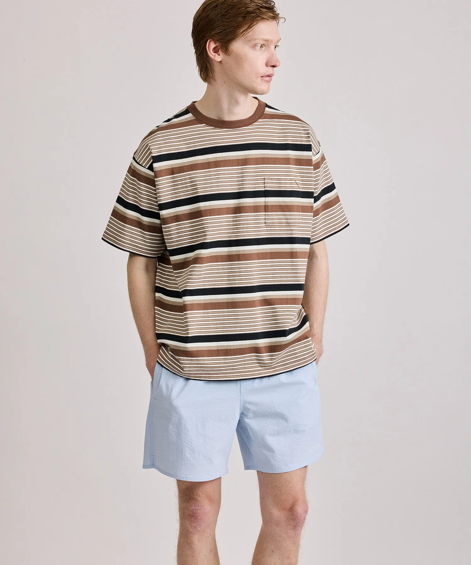 Border Stripe Relaxed SS Tee sold by Saturdays New York City product image thumbnail 3