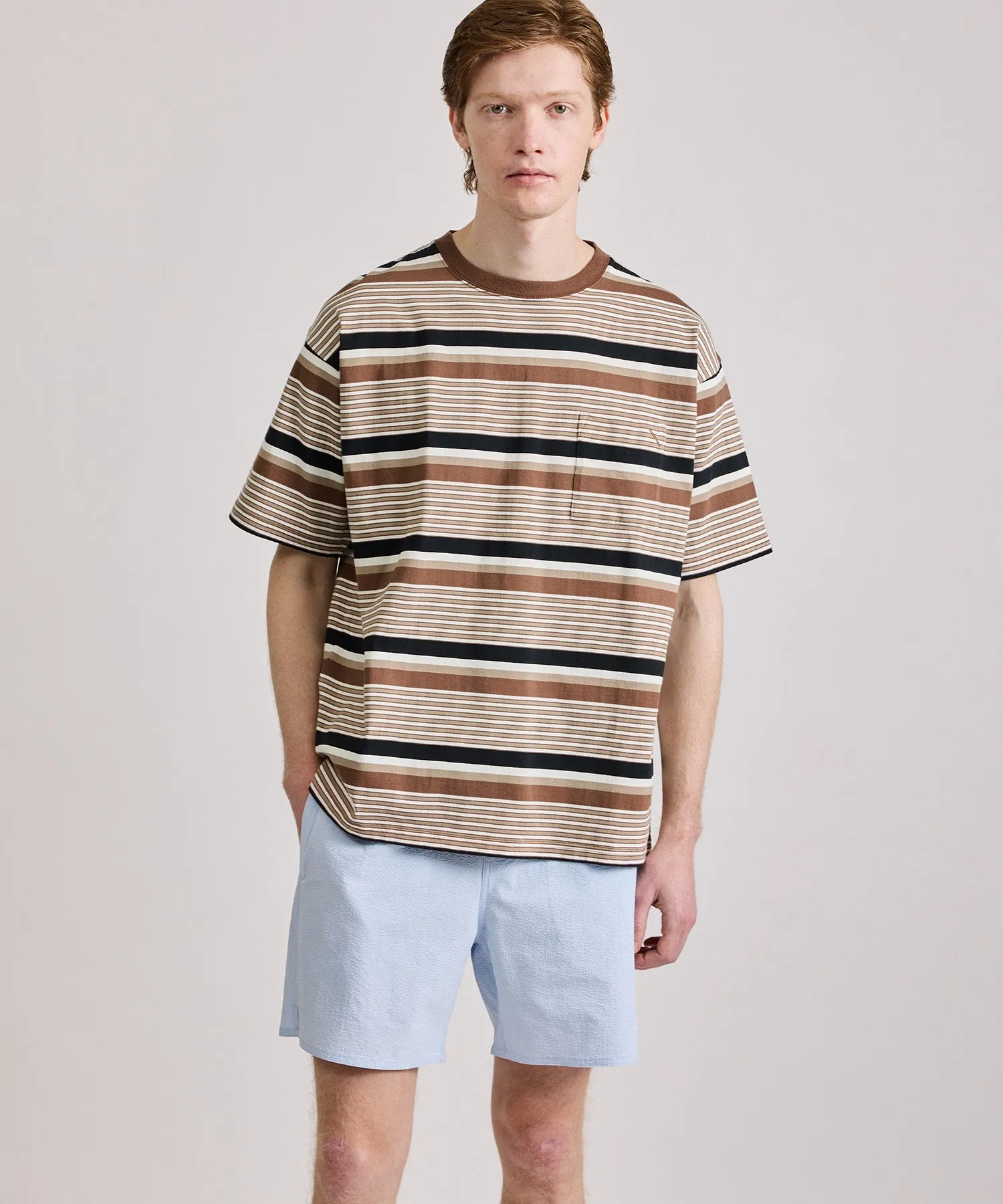 Border Stripe Relaxed SS Tee sold by Saturdays New York City product image thumbnail 2
