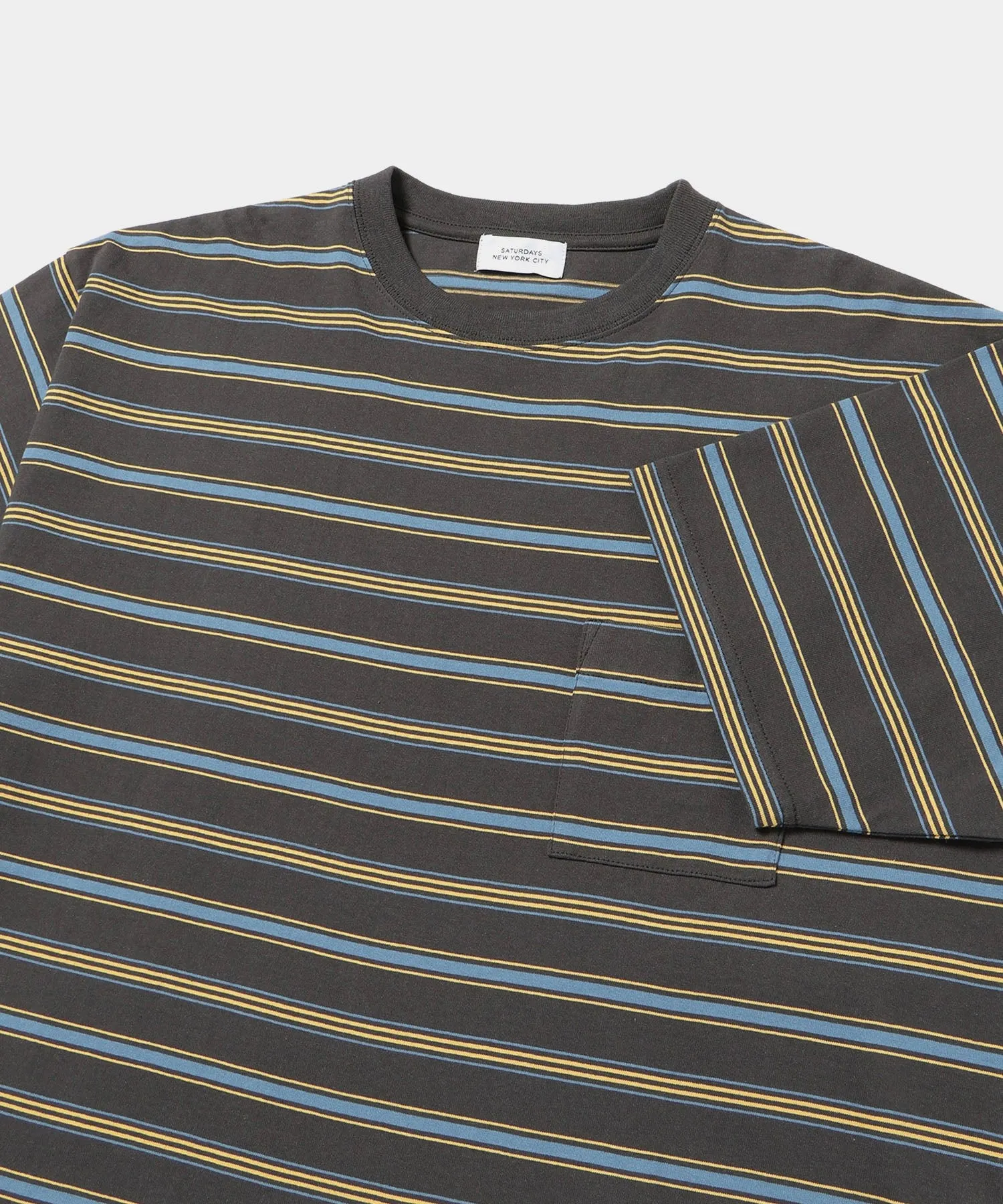 Border Stripe Relaxed SS Tee sold by Saturdays New York City product image thumbnail 3