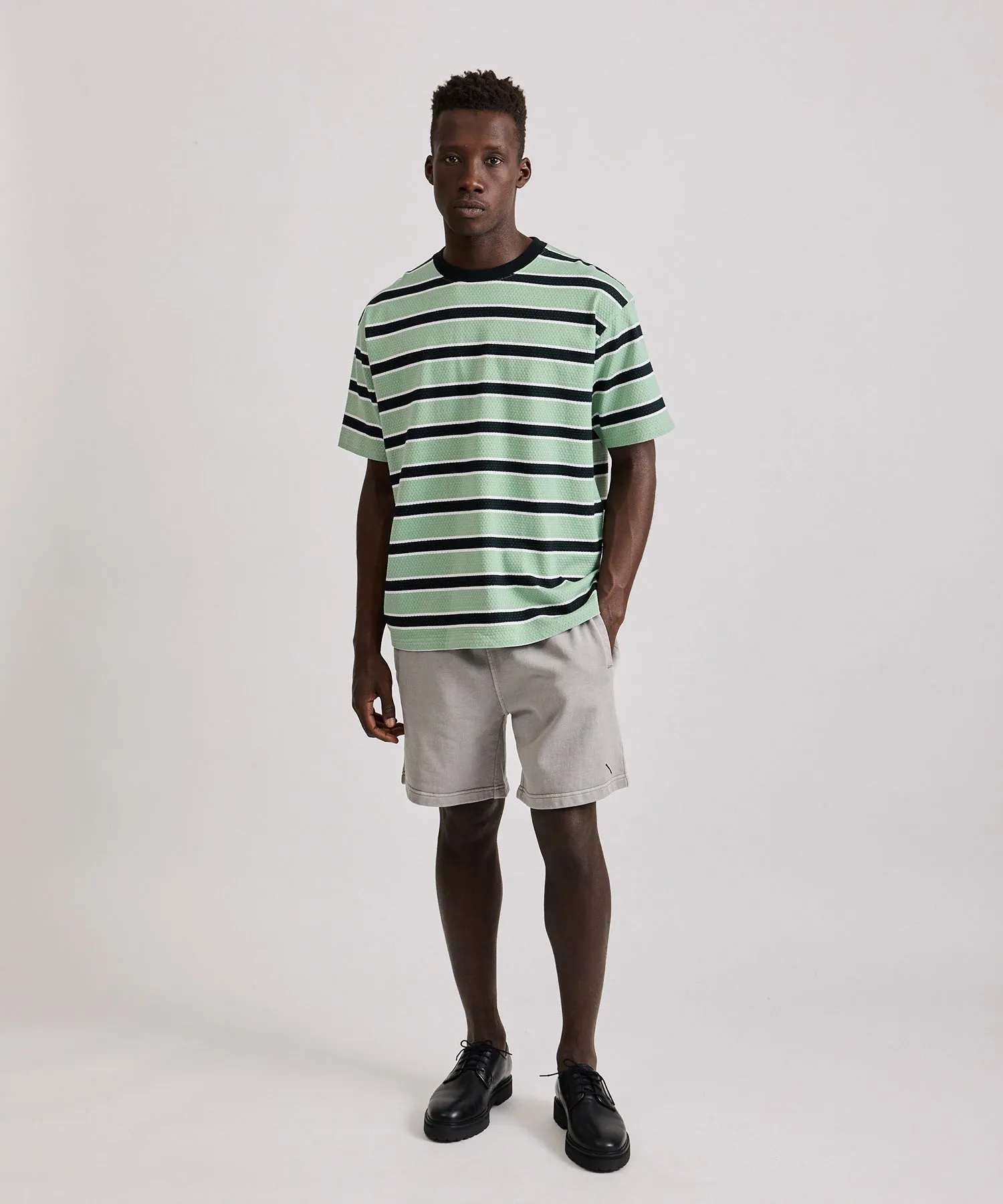 Mesh Stripe Relaxed SS Tee sold by Saturdays New York City product image thumbnail 3