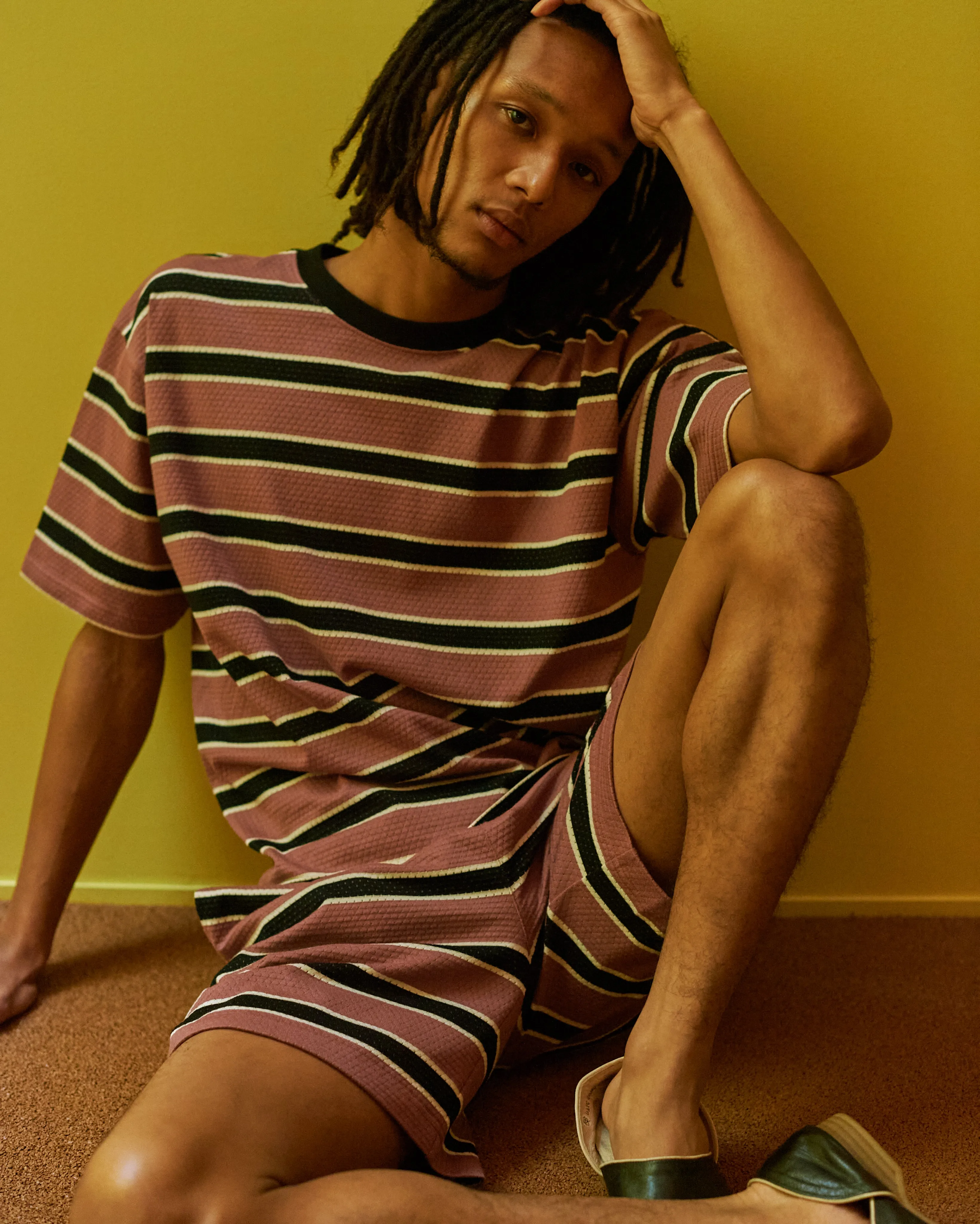 Mesh Stripe Relaxed SS Tee sold by Saturdays New York City product image thumbnail 2