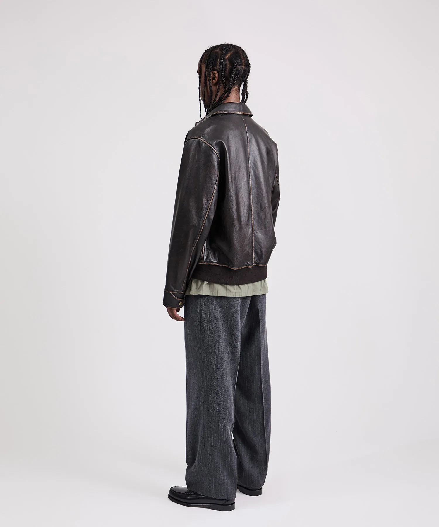 Tunstall Vintage Leather Jacket sold by Saturdays New York City product image thumbnail 5