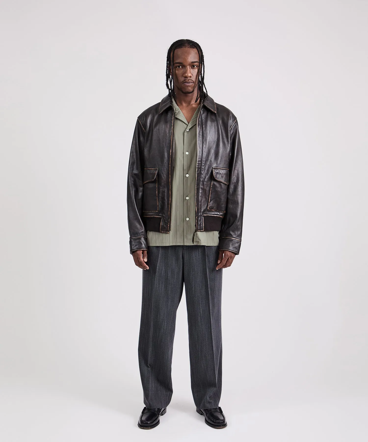 Tunstall Vintage Leather Jacket sold by Saturdays New York City product image thumbnail 4