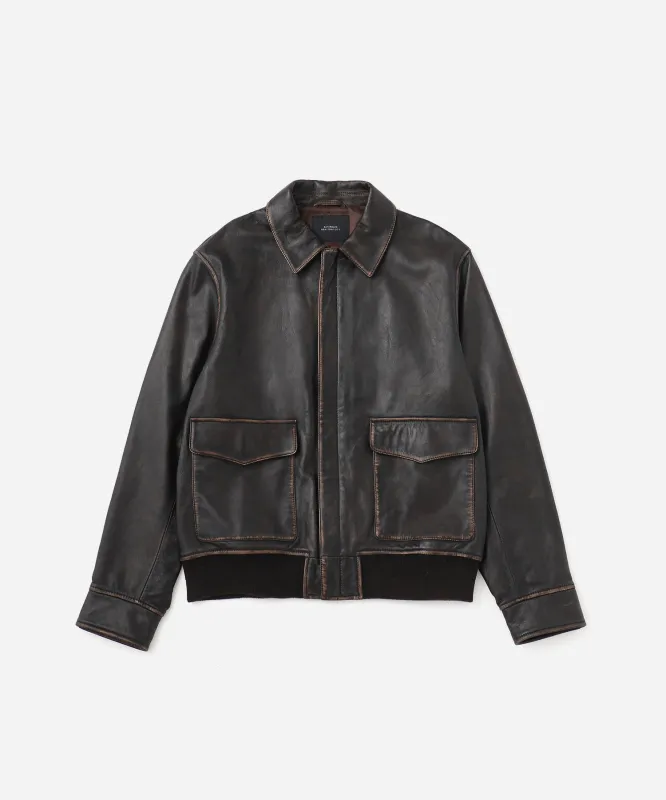 Tunstall Vintage Leather Jacket sold by Saturdays New York City