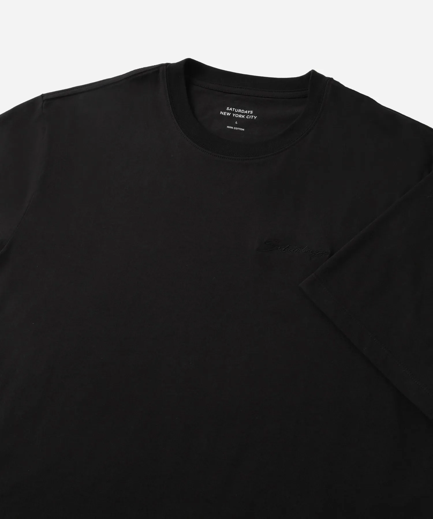 Script Embroidered Short Sleeve Tee sold by Saturdays New York City product image thumbnail 4