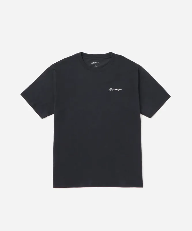 Script Embroidered Short Sleeve Tee sold by Saturdays New York City