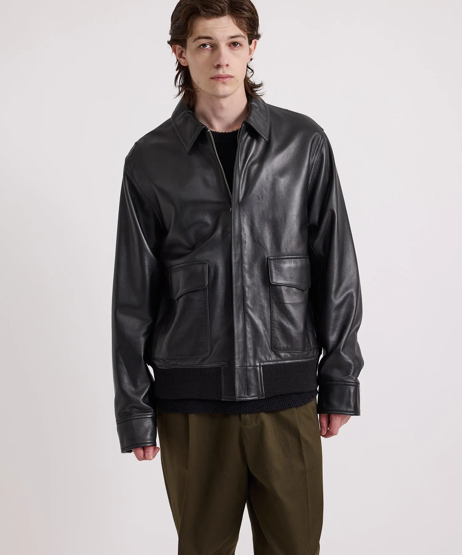 Tunstall Vintage Leather Jacket sold by Saturdays New York City product image thumbnail 2