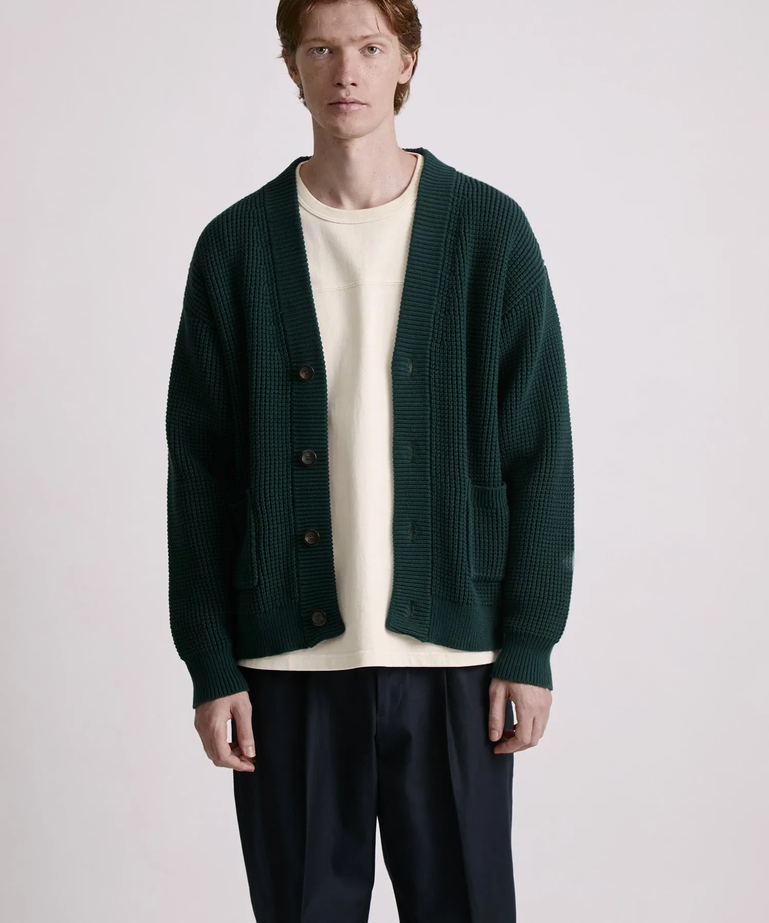 Michael Plaited Waffle Cardigan sold by Saturdays New York City product image thumbnail 2