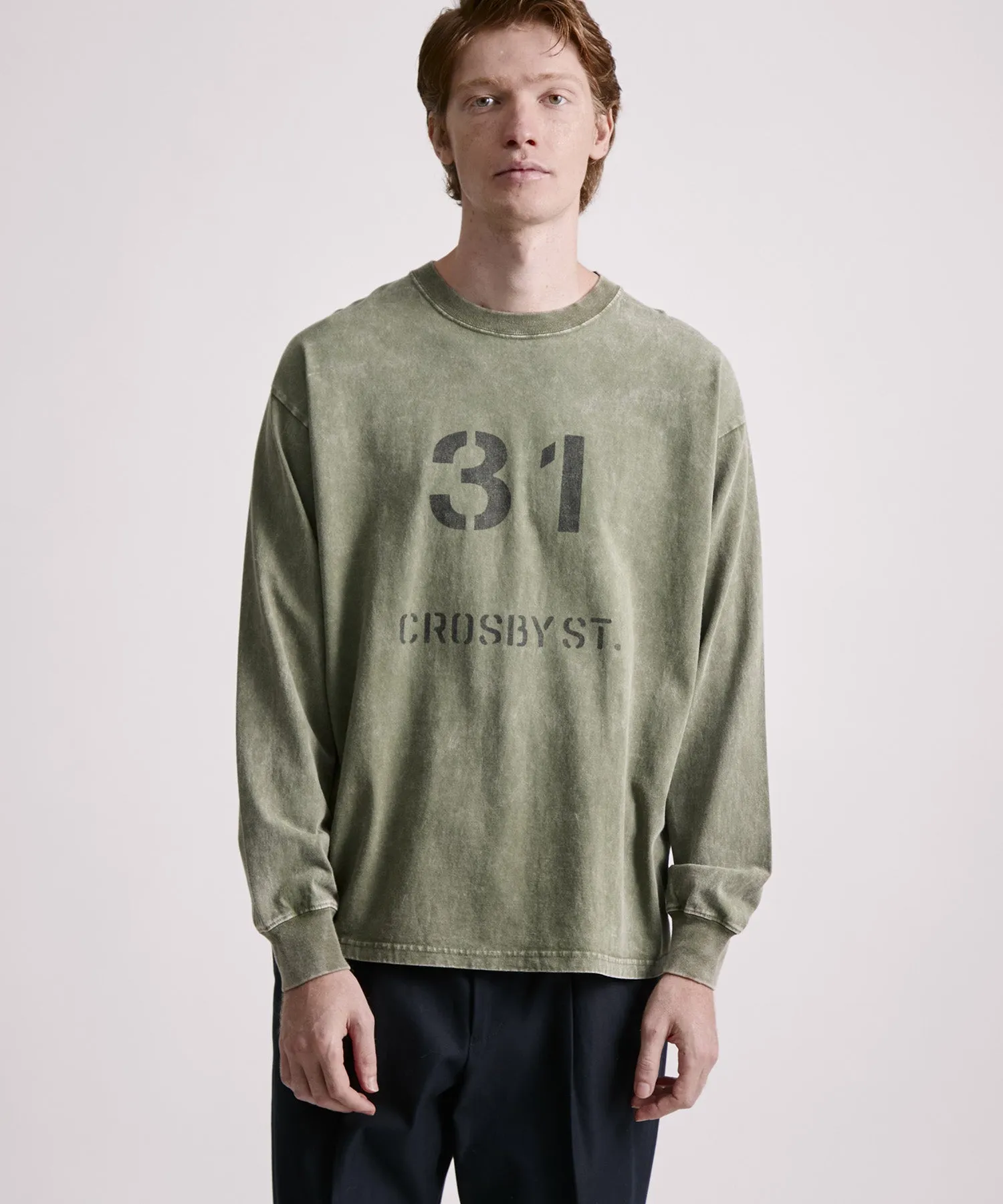 Crosby Stencil Print Relaxed Long Sleeve Tee sold by Saturdays New York City product image thumbnail 2
