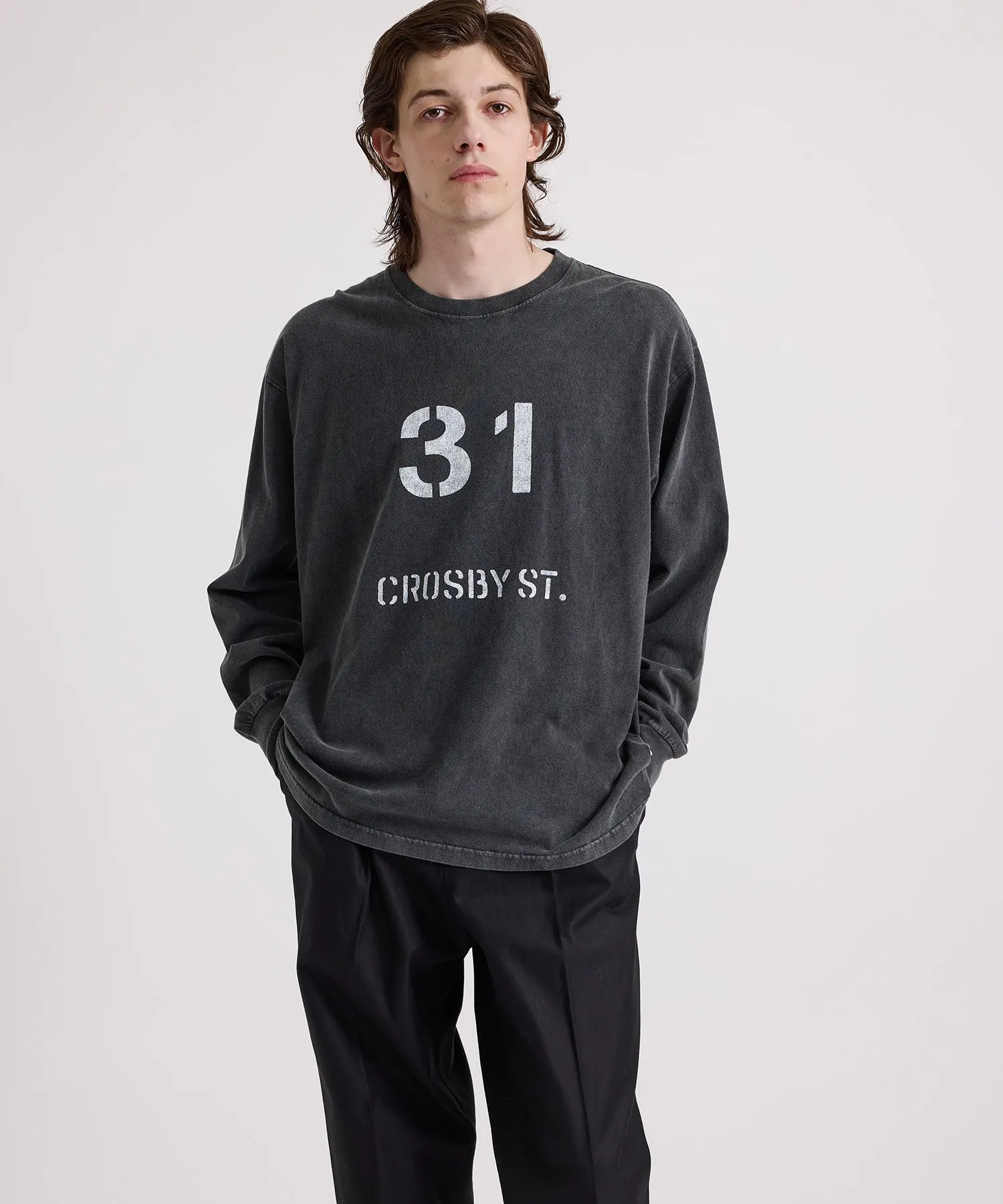 Crosby Stencil Print Relaxed Long Sleeve Tee sold by Saturdays New York City product image thumbnail 2