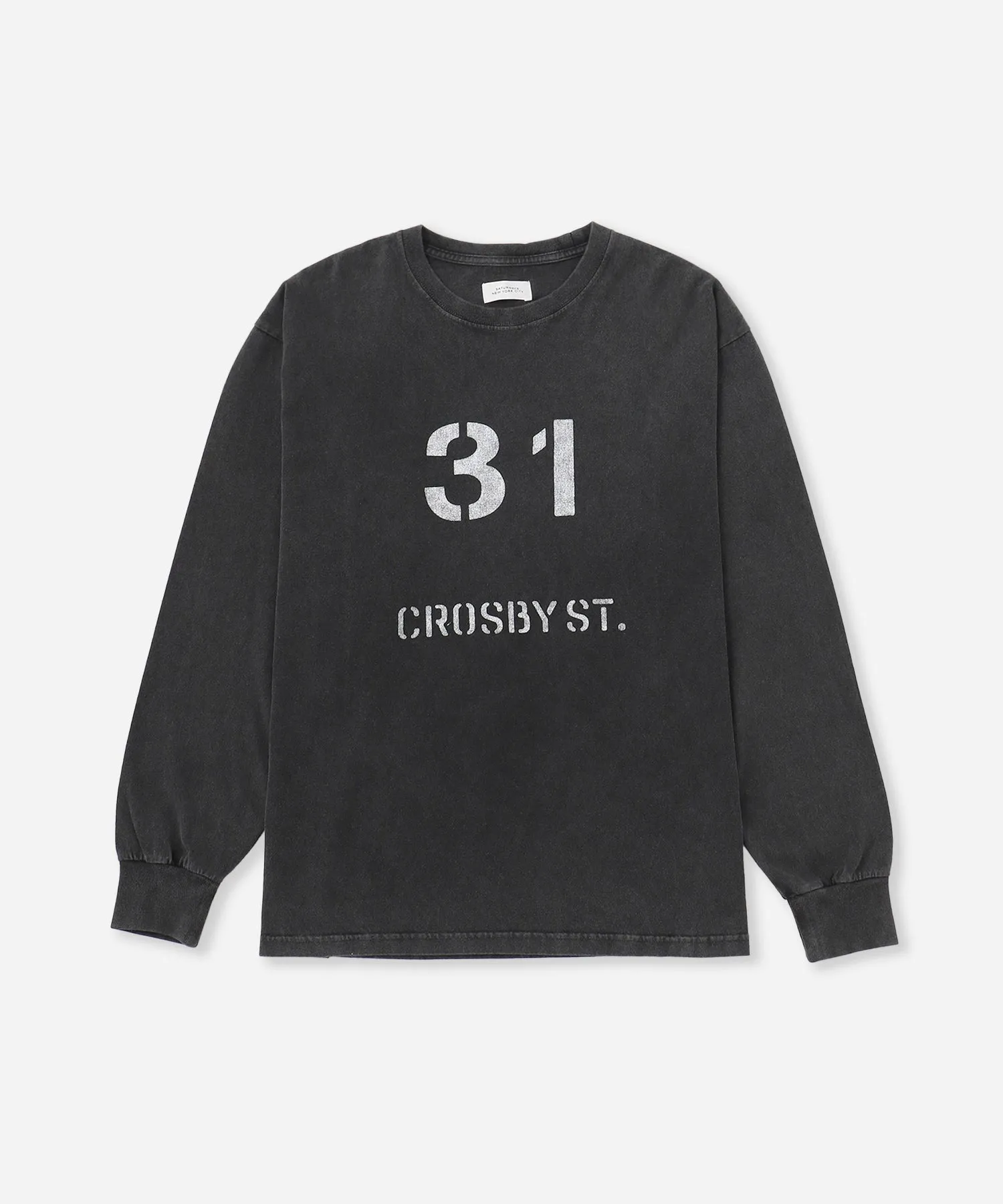 Crosby Stencil Print Relaxed Long Sleeve Tee sold by Saturdays New York City